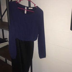 Everly navy/black dress